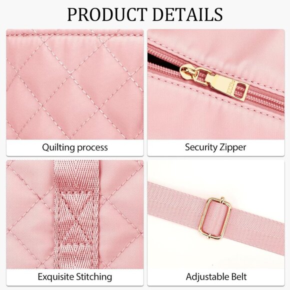 Water Resistant Tote Bag Nylon 17 Pockets Zipper Closure for Work School Nurses - Picture 5 of 7